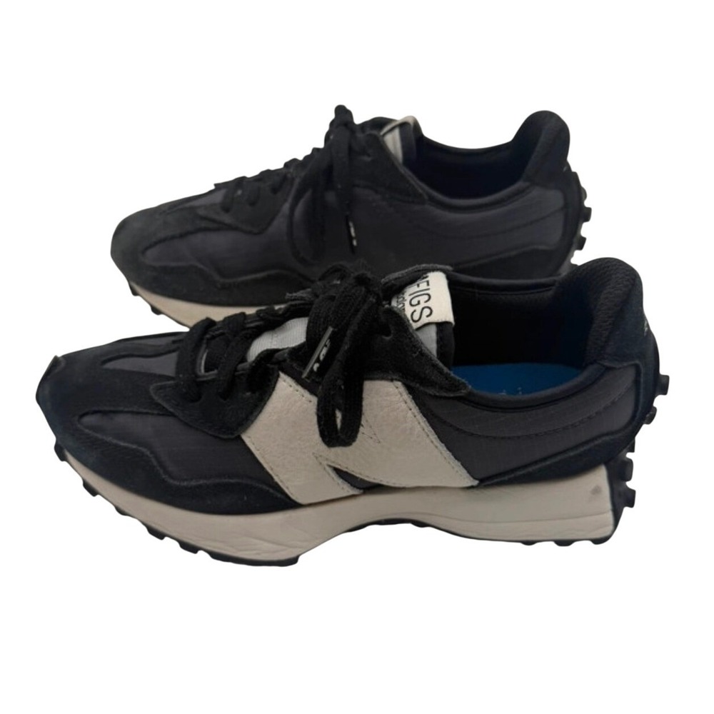 New Balance Womens LIFE STYLE FIGS 327 FB Casual Athletic 6 Sneakers Black White